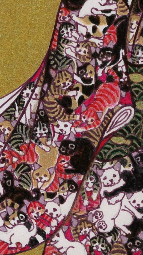 見返り猫美人　Cat Beauty looking back