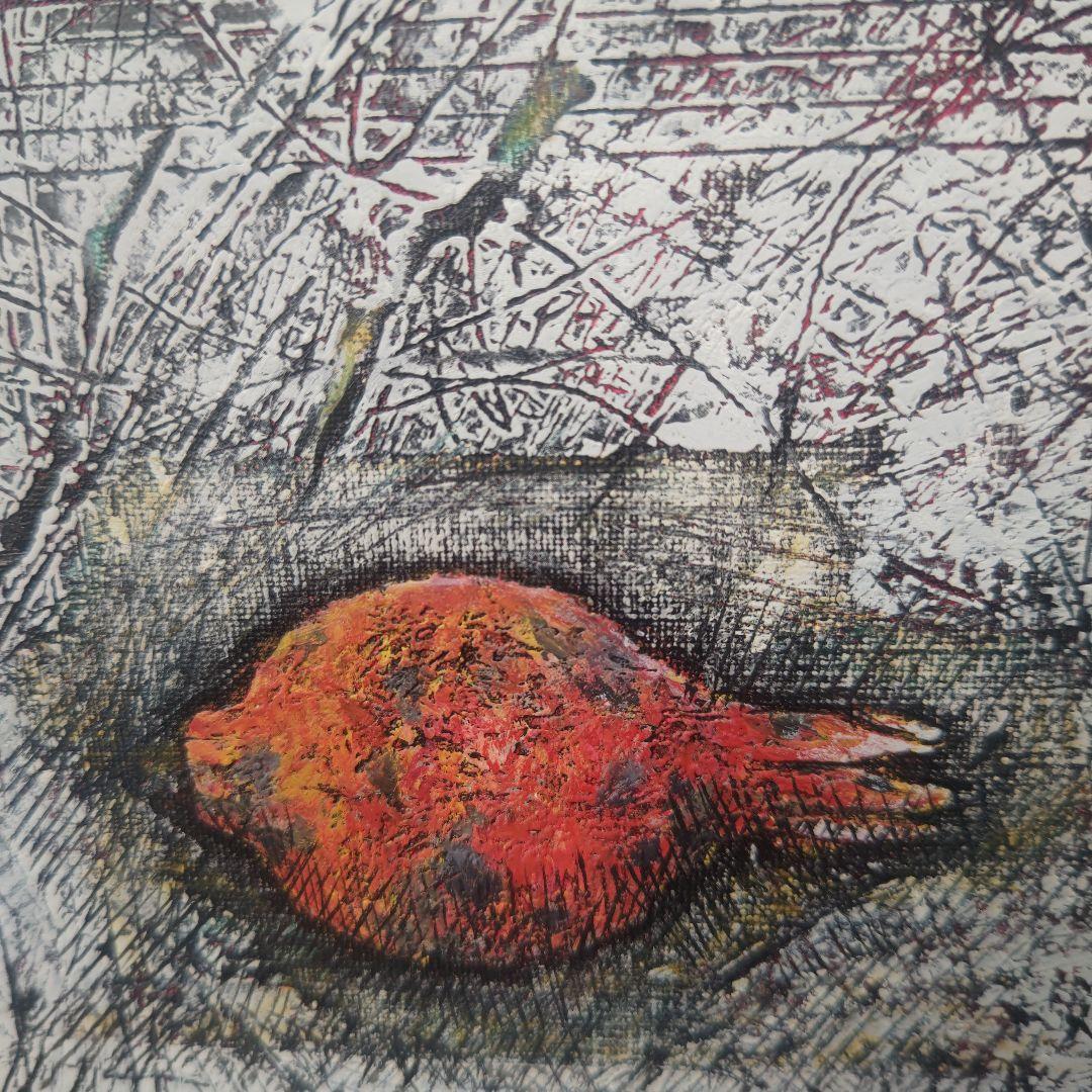 木村二朗「裏山散歩　柘榴」８号油彩、納屋的情感質感