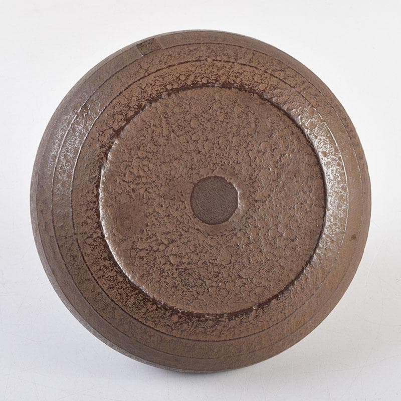 南部鉄器 御釜師 鈴木盛久作 波紋花器 重さ約1015g 共箱 M R9373