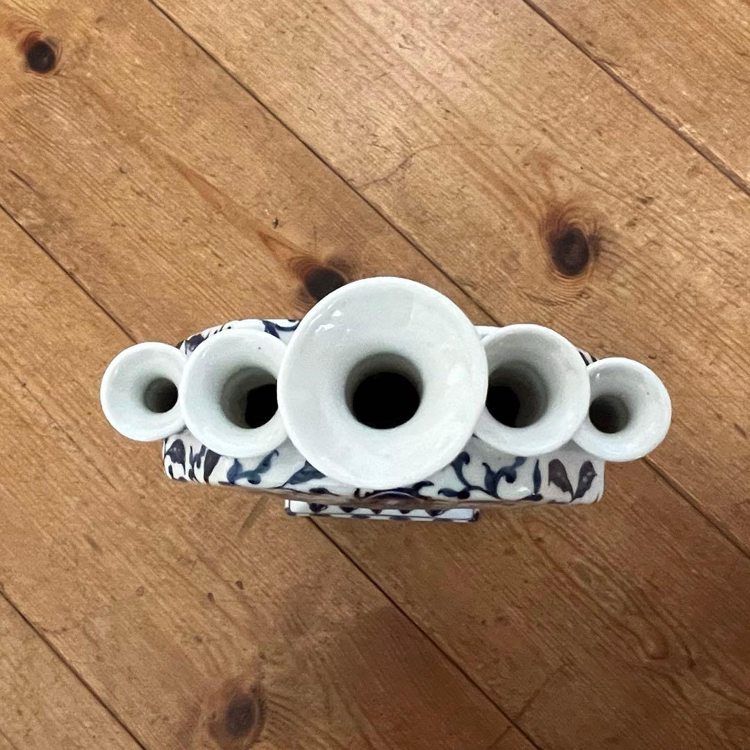 中国大清乾隆年製款 染付 花瓶 陶器 古染付 瓶 花器