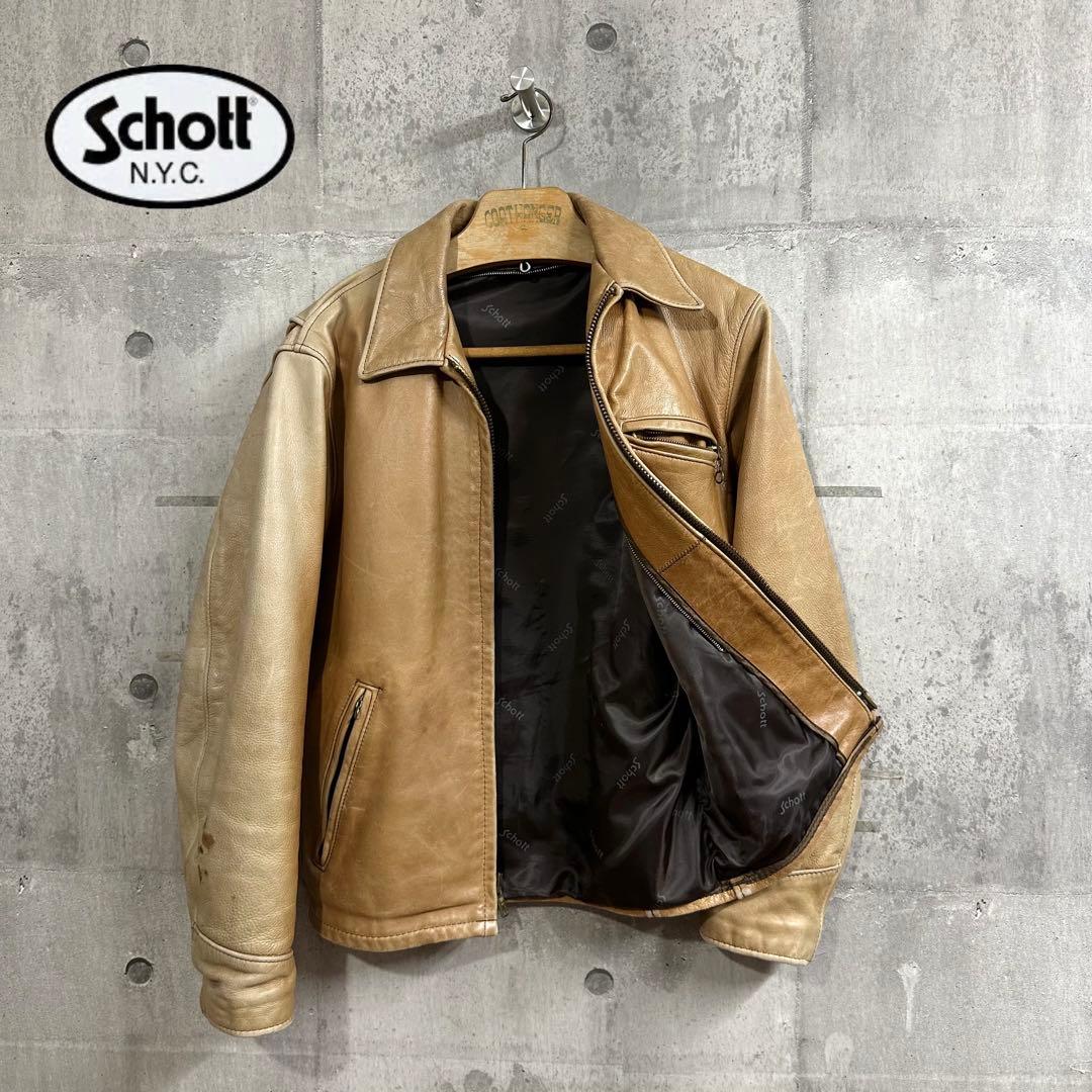 70s Schott シングルライダース 本革ジャケット USA製 ヴィンテージ