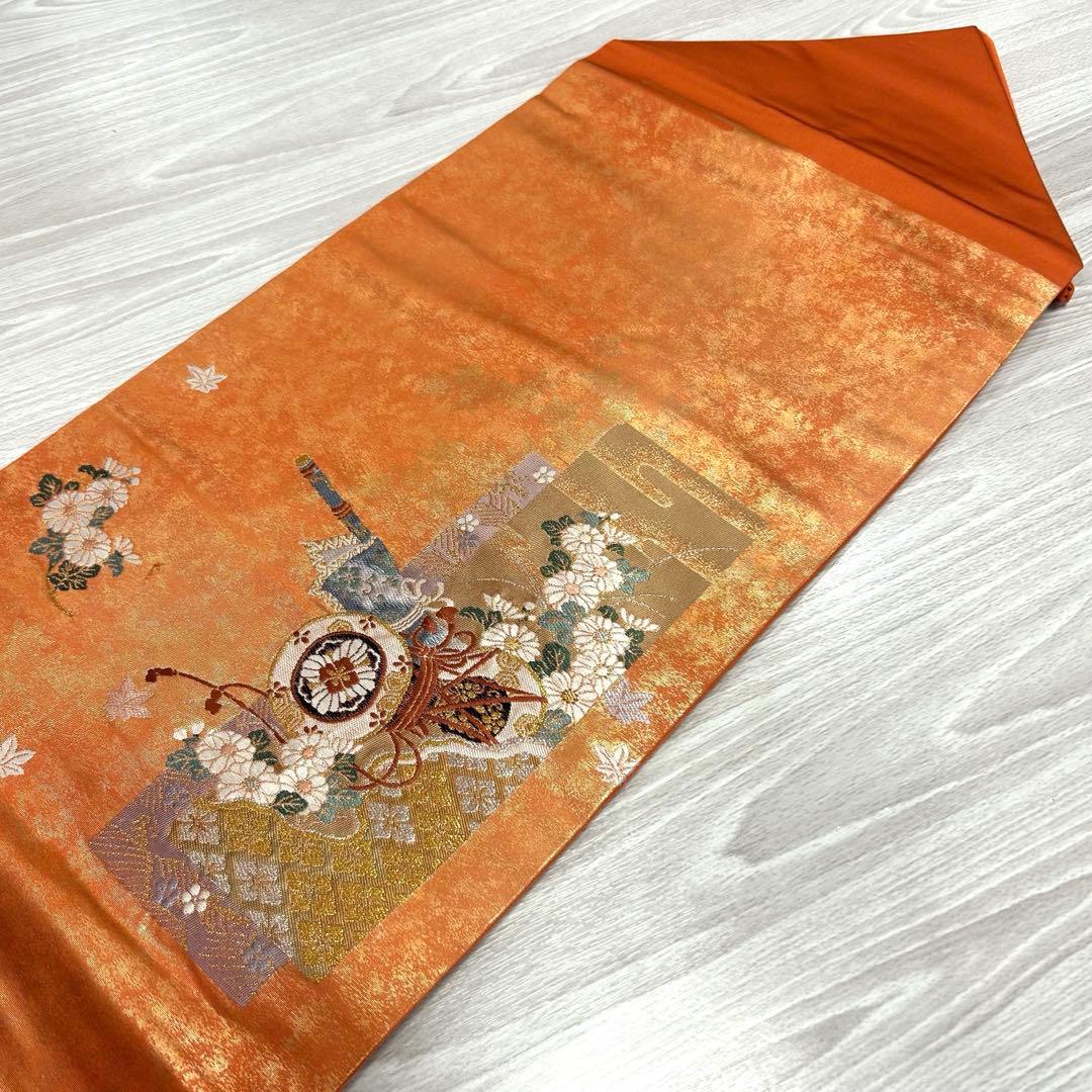 O-543 名古屋帯 名古屋仕立て 九寸 正絹 着物 - メルカリ