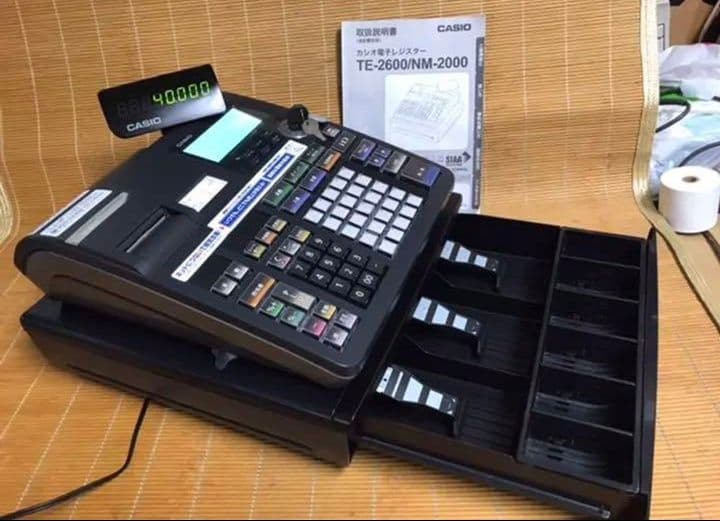 カシオレジスター TE-M80 中古品 人気機種感熱紙 送料無料 357412