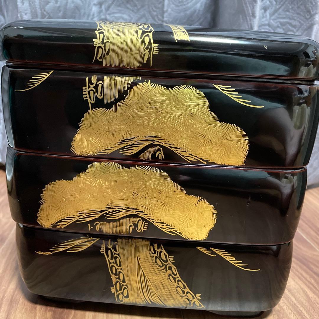 お重箱　　骨董　漆塗り