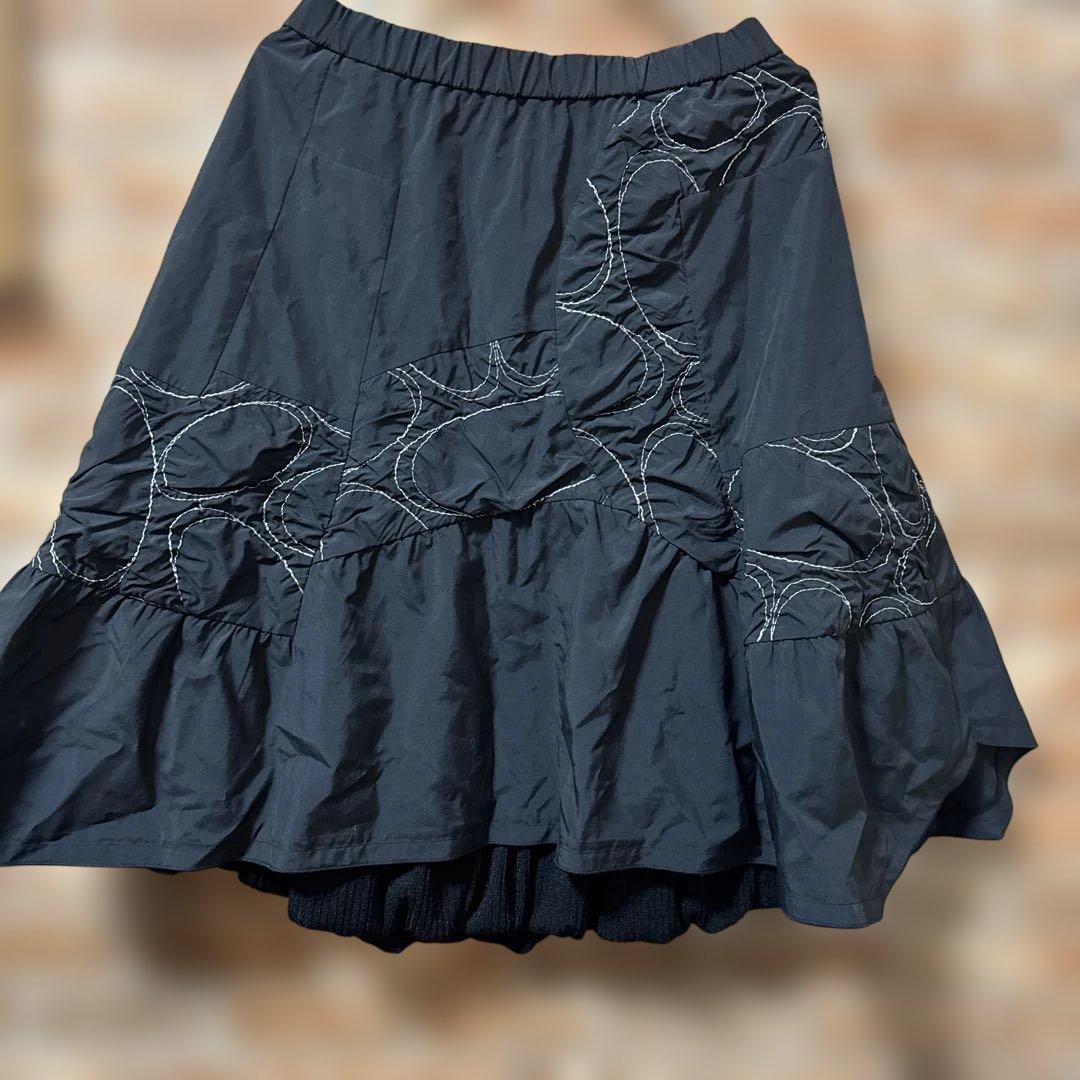 新品タグ付51700円EIKO KONDO フレア2重スカート