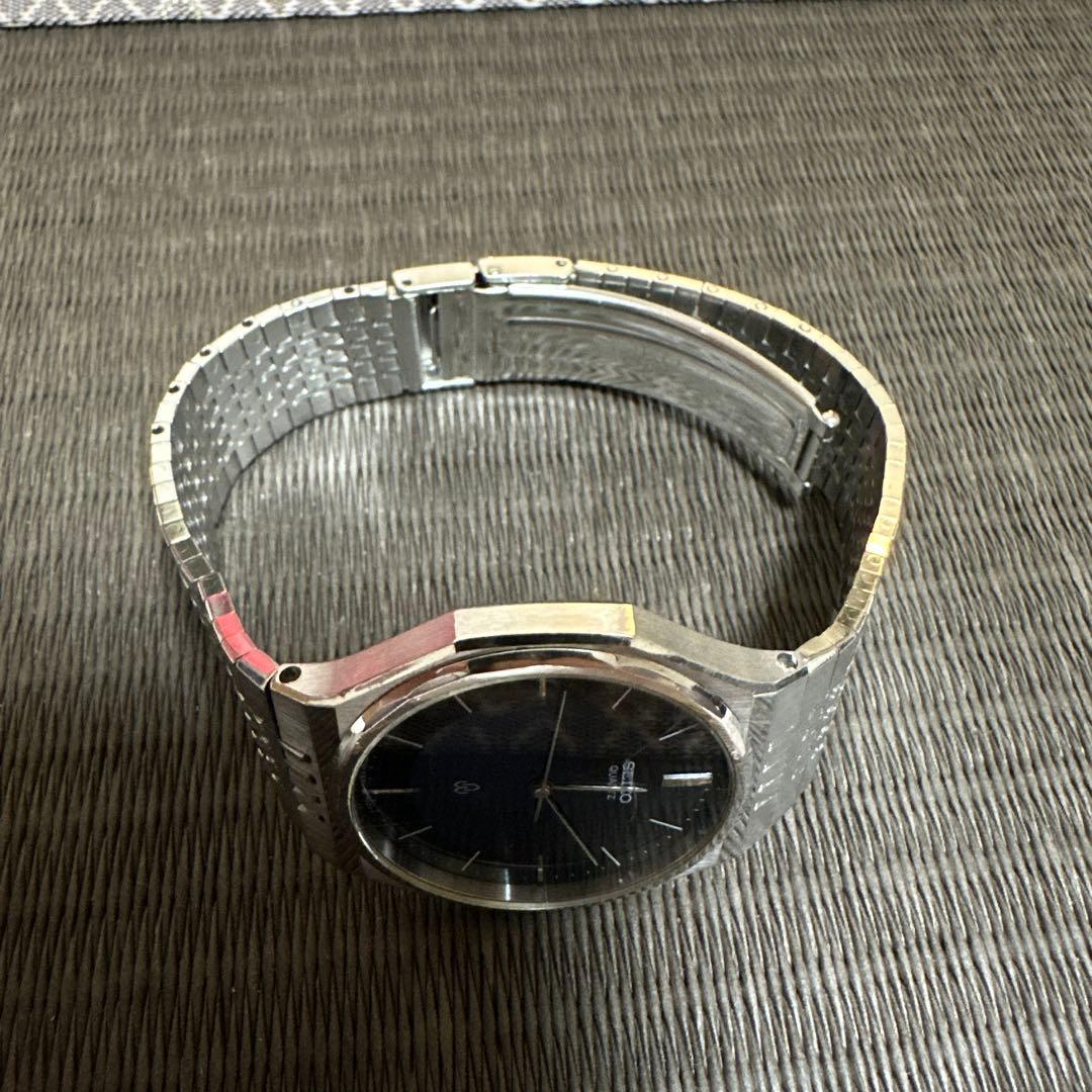 SEIKO クォーツ 腕時計 ダークブルー 稼動品　5931-7010