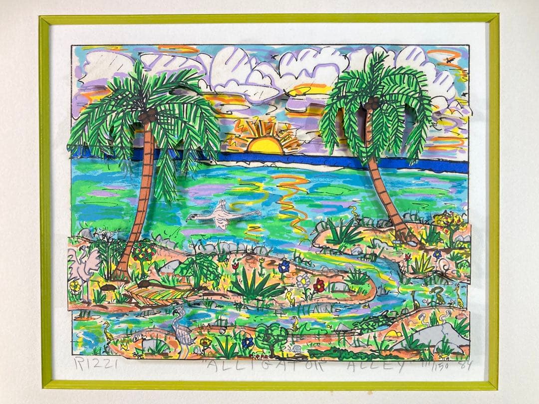 【真作保証】ジェームズ・リジィ3Dシルクスクリーン 直筆サイン 版画 アート JAMES RIZZI/ジェームス・リジィ 