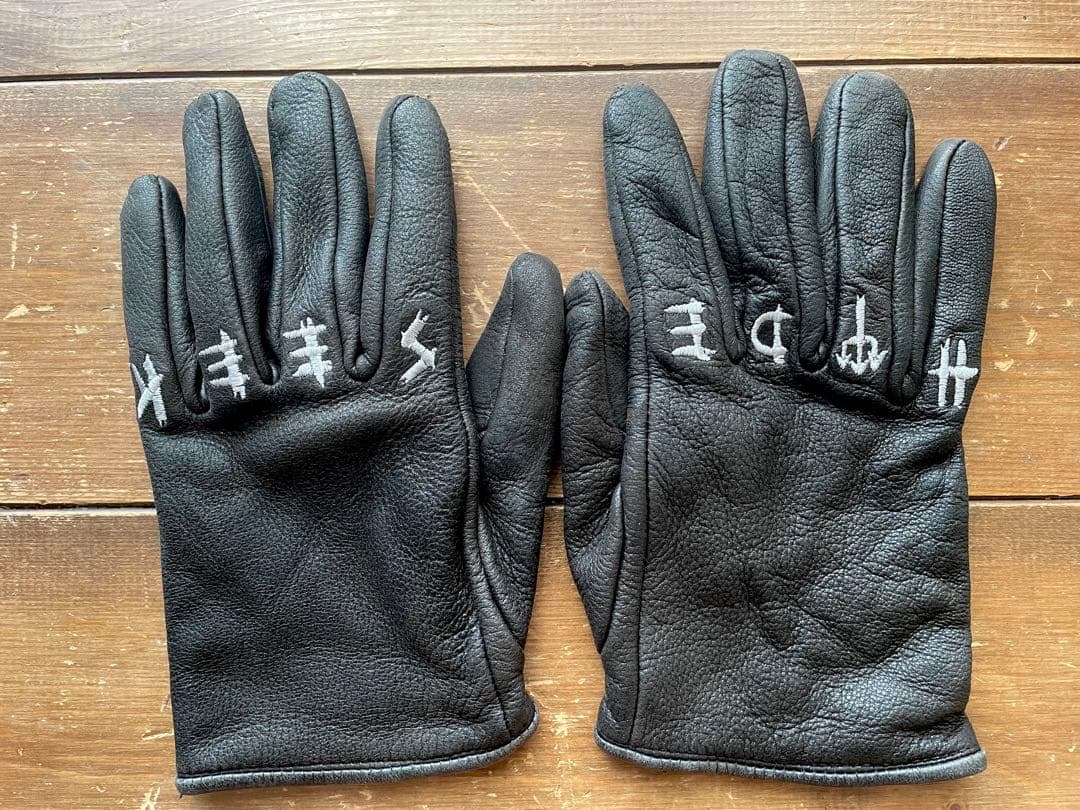 Hide and Seek Leather Glovesレザーグローブ 黒L Hide and seek