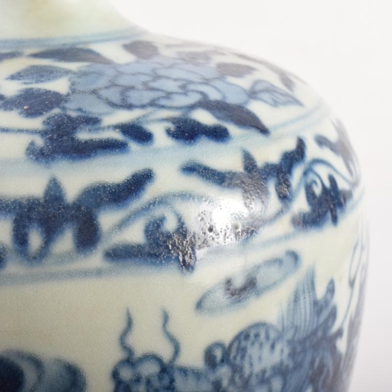 中国 青花 花卉雲龍鳳凰文 梅瓶 V 6953 - メルカリ