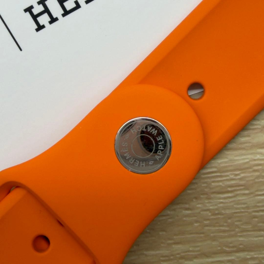 2990 Apple Watch エルメス　オレンジラバー　スポーツバンド