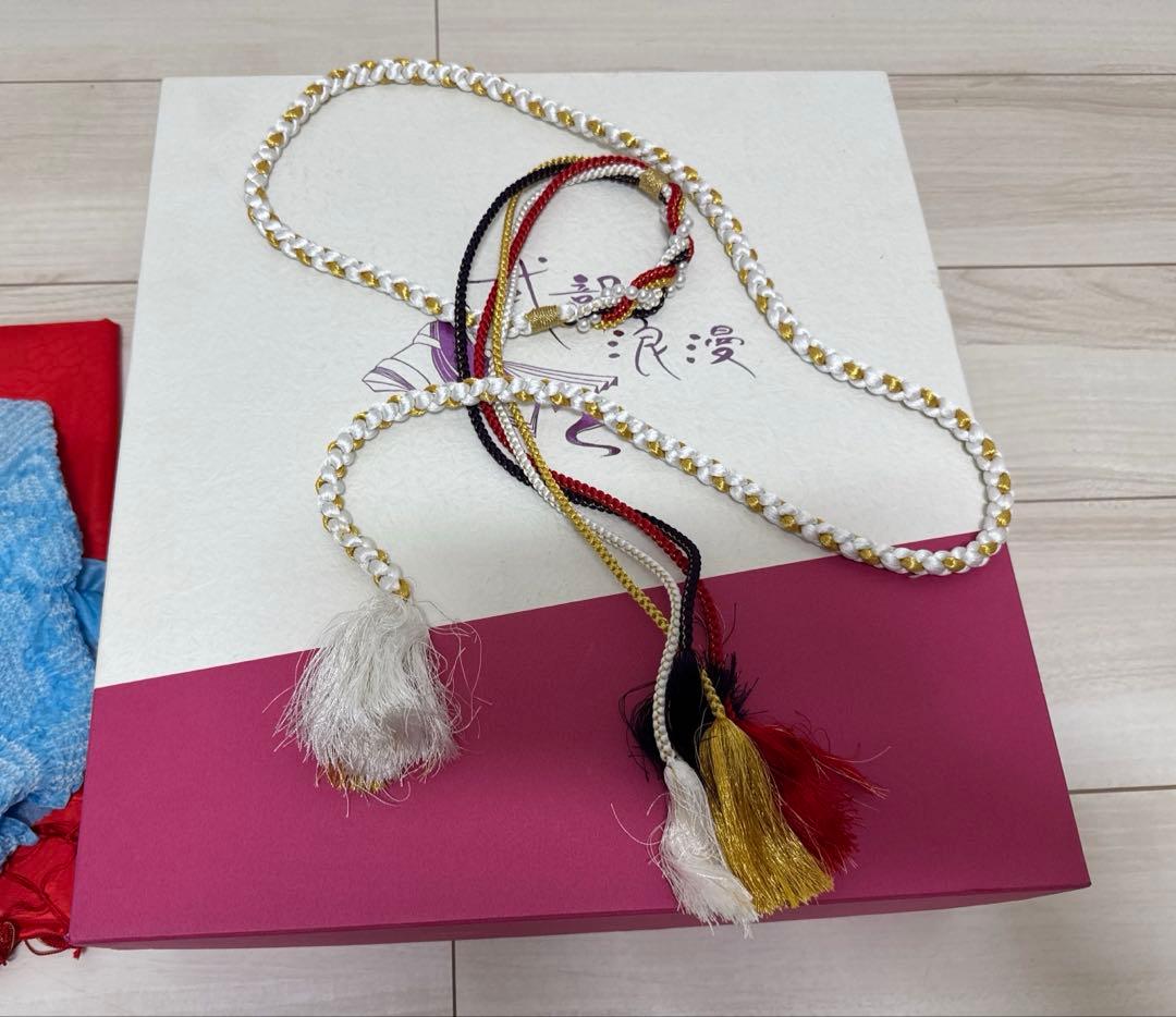 七五三 着物 式部浪漫 はこせこセット 作り帯 本田望結 紺 セット 七歳