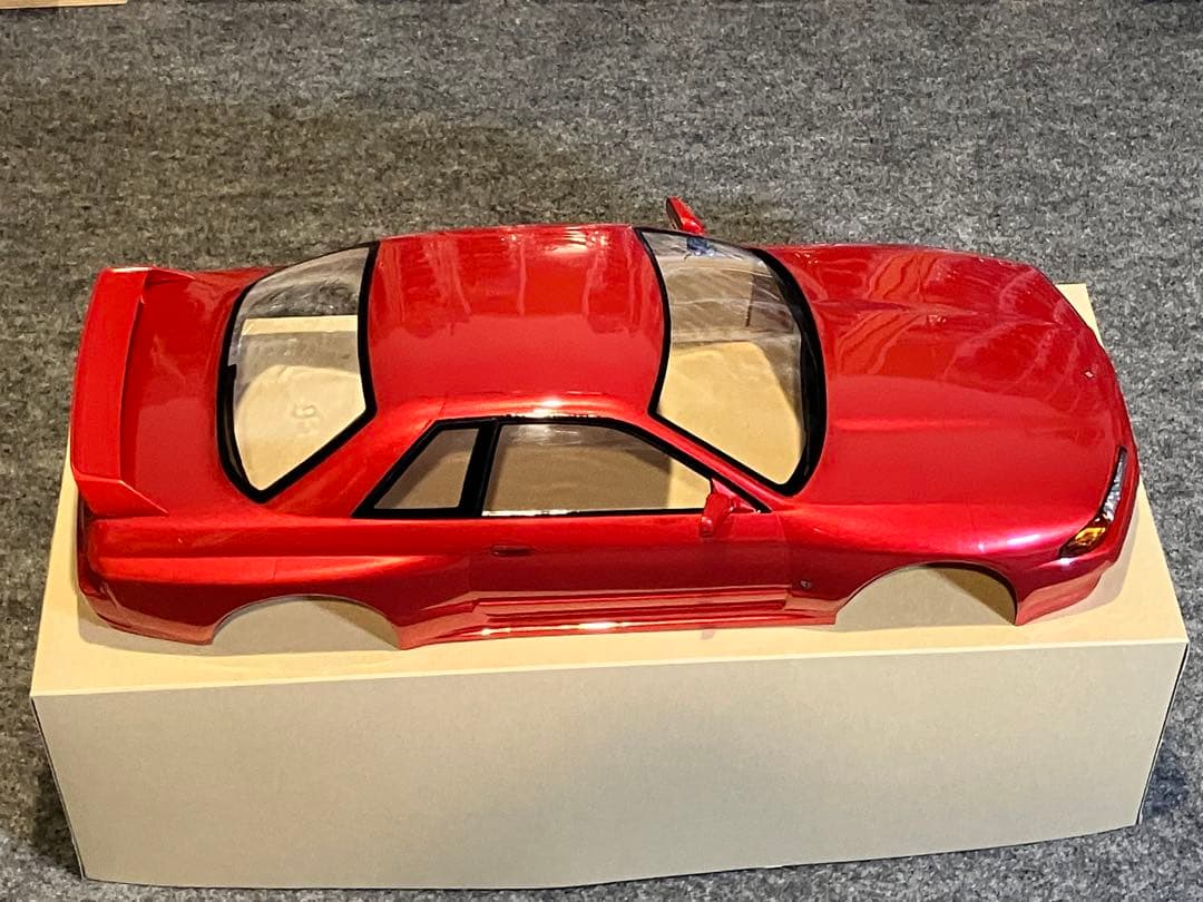 タミヤラジコン 日産スカイラインGT-R 塗装済 スペアボディ R32メタレッド