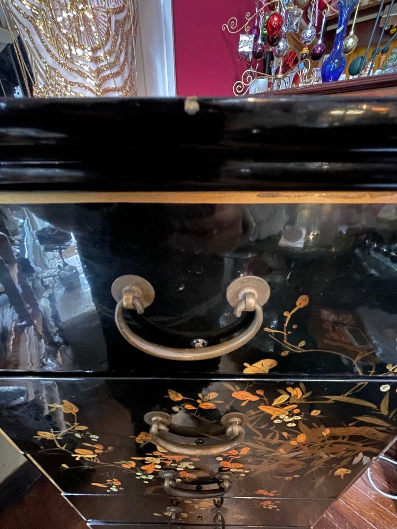 値下！中国家具 宝石棚 花鳥画 シノワズリ家具 - メルカリ