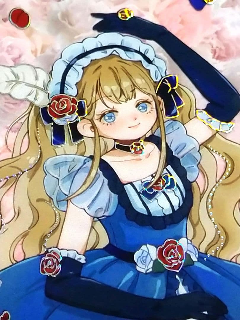 J451＃闺薔薇(镭射银)COZY STUDIO切り売り海外人物マステ女の子