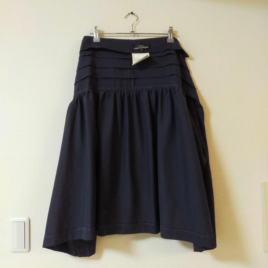 美品　tricot COMME des GARCONS　変形プリーツスカート