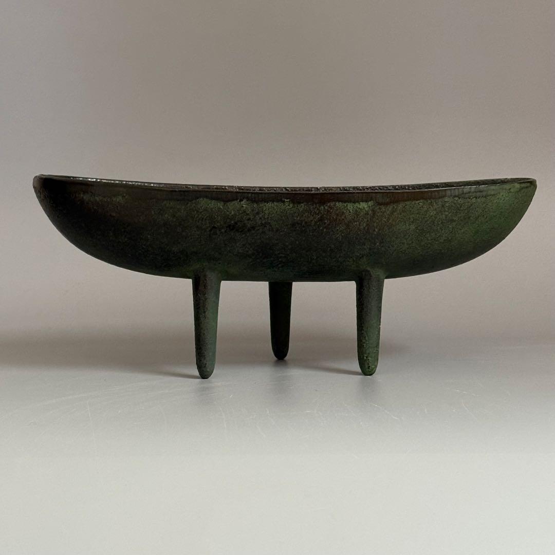 南部鉄器 三つ足 花器 水盤 鉄器