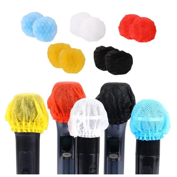 不織布 カラオケ マイクカバー 100枚 使い捨て マイク カバー 衛生