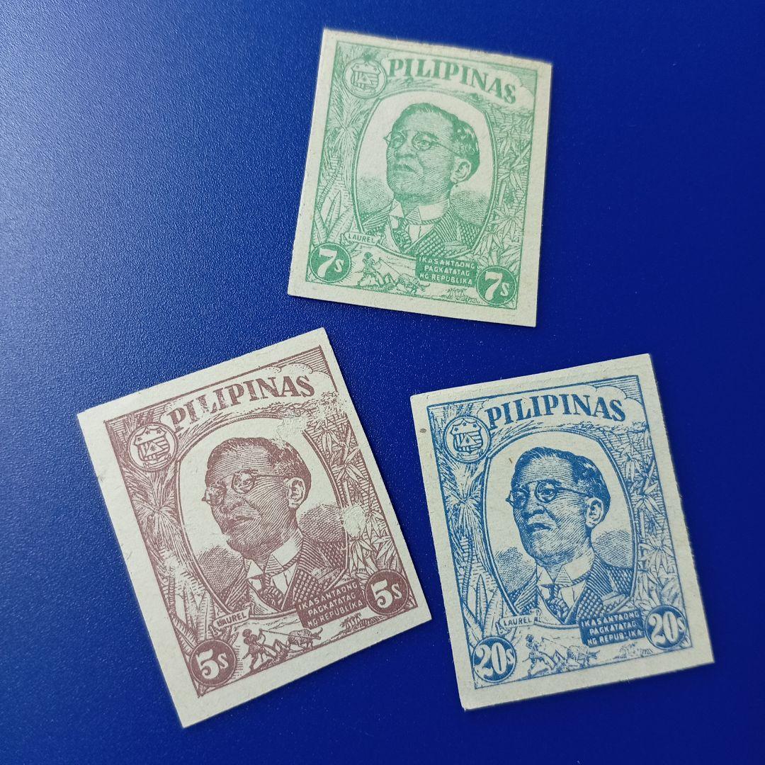 9399 外国切手 フィリピン 1945年 日本占領期 大統領 無目打 3V - メルカリ