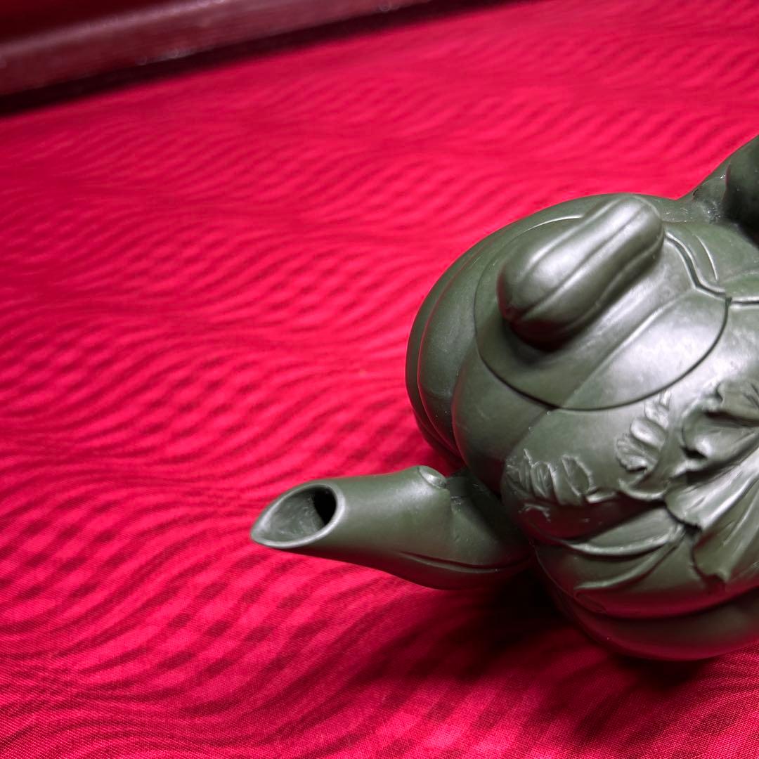 067 骨董品 朱泥南瓜急須 茶壶 高建芳製