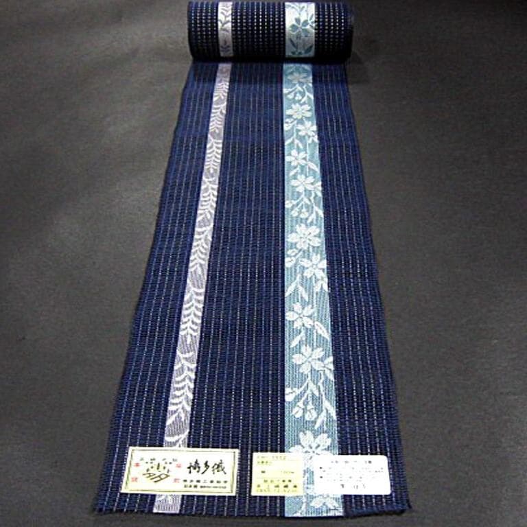 夏物 新品正絹 本場筑前博多織紗夏帯四寸単帯②