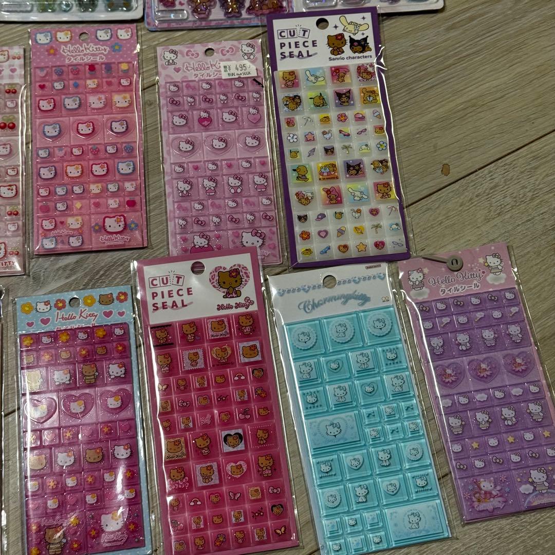 ボンボンドロップ おはじき タイル フレークシールセット まとめ売り キティ