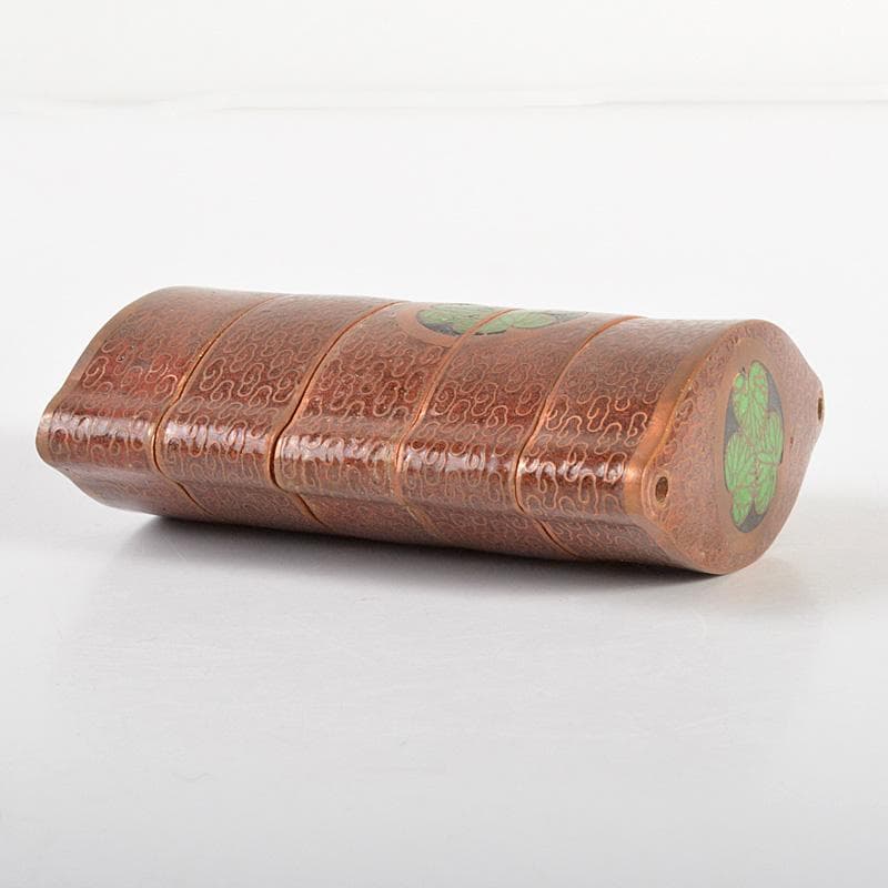 eyeknow74　時代提げ物　古七宝琺瑯彩　葵文印籠　N　6154