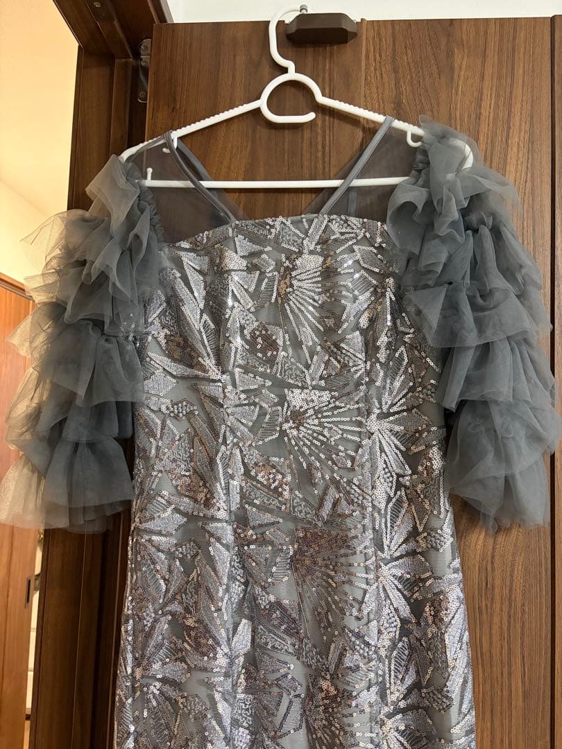 Leja オケージョンドレス お呼ばれドレス スパンコール