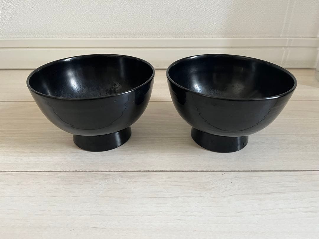 赤木明登/漆 黒 汁椀2個セット