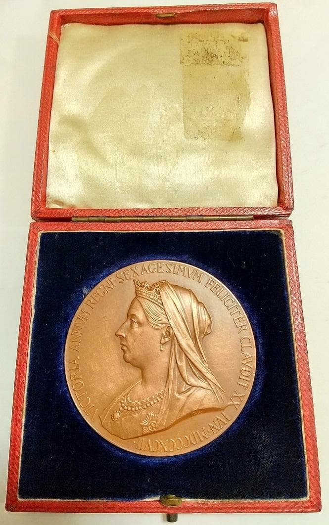大型 銅メダル 55mm 1897年 ビクトリア ダイヤモンドジュビリー 銅貨
