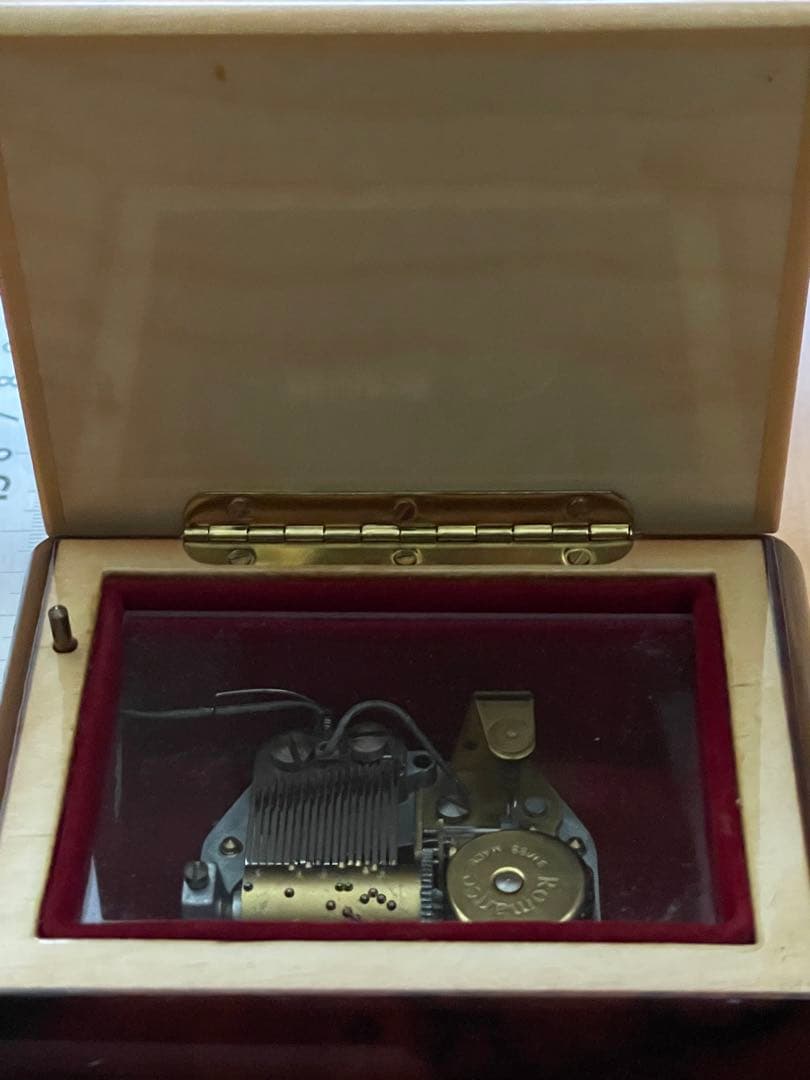 【ビンテージ】スイス製オルゴール 象嵌 エーデルワイス 稼動品 ロマンス