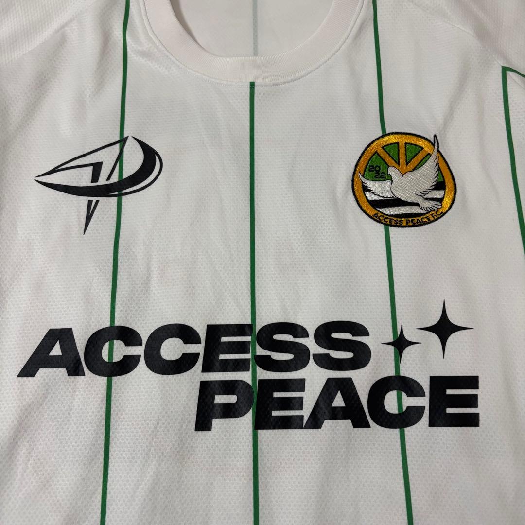 access peace ストライプ ゲームシャツ ロンt paledusk - メルカリ