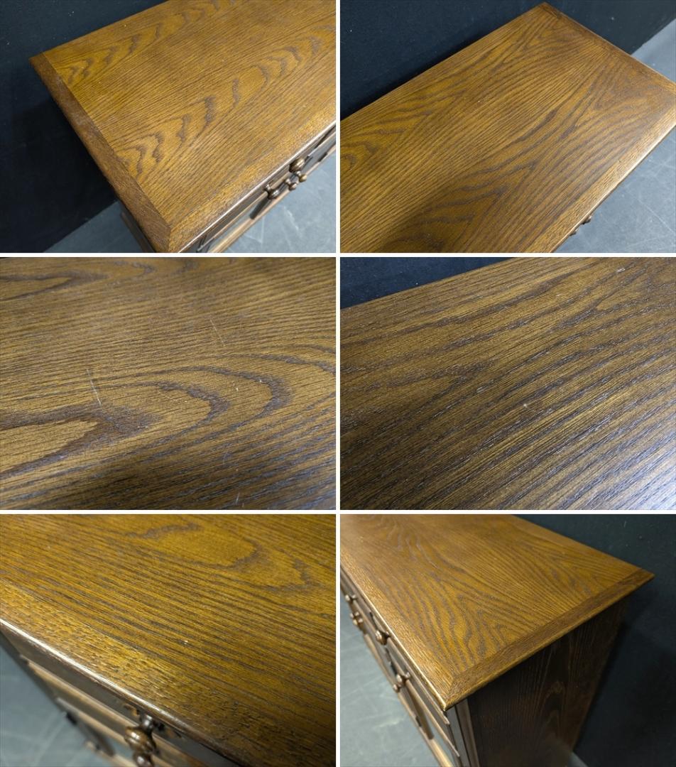 美品えぞ民芸花柄サイドボードキャビネットリビングボード飾り棚民藝