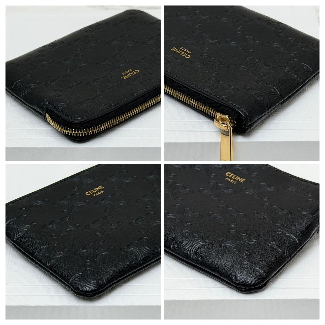 セリーヌ フック付き ＆ カードポーチ ケース ブラック