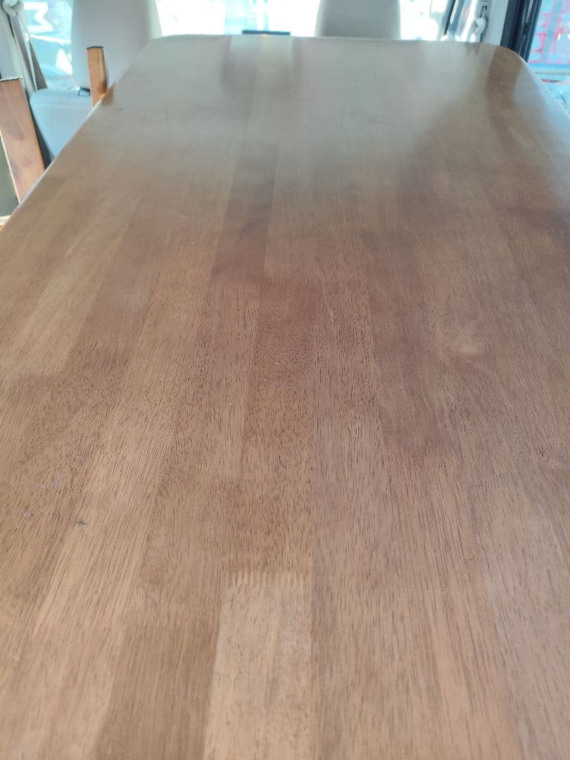 【関東圏限定】天然木 ダイニング5点セット 回転チェア4脚 ブルー 135cm