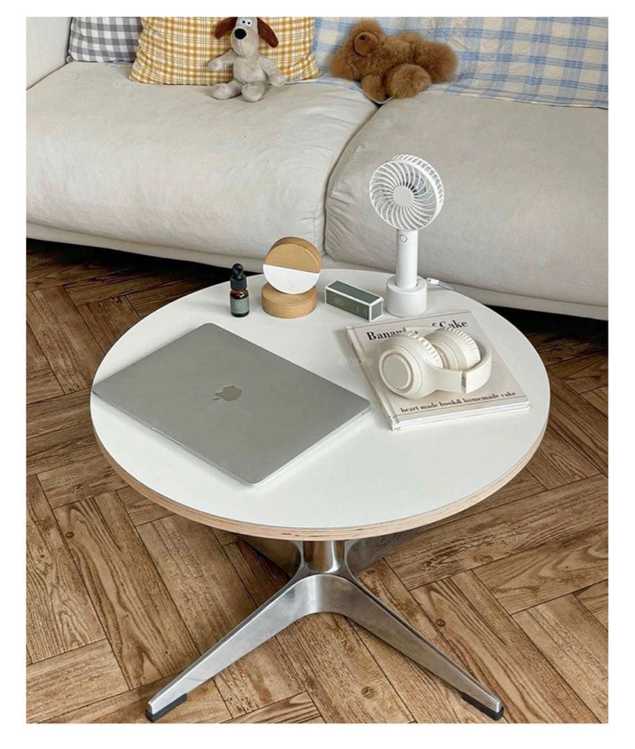 o´gre オグレ 形ラウンドテーブル ローテーブル 80㎝ 韓国インテリア