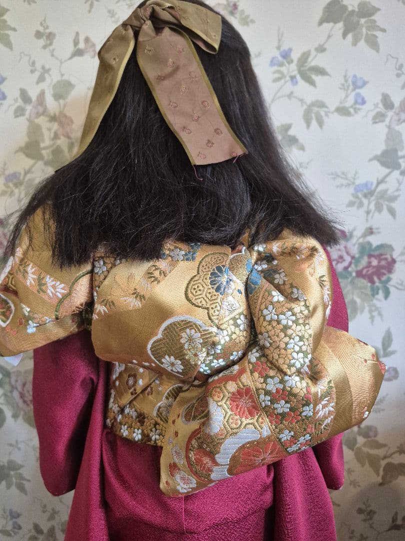 三輪輝子作 姫扇 ビスクドール 創作人形 スタンド 保証書付き