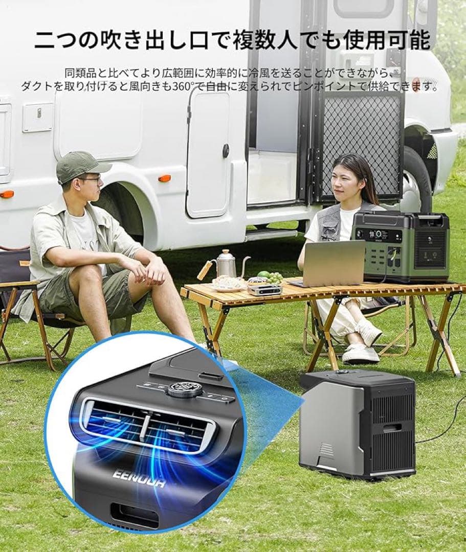 EENOUR ポータブルエアコン PA600 1.758kW/6000Btu