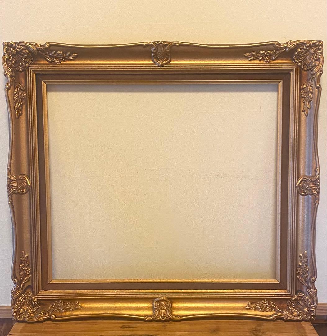 697 木製フレーム　アンティーク額縁　ゴールドフレーム 金フレーム　木製 697 木製フレーム アンティーク額縁 ゴールドフレーム 金フレーム 木製