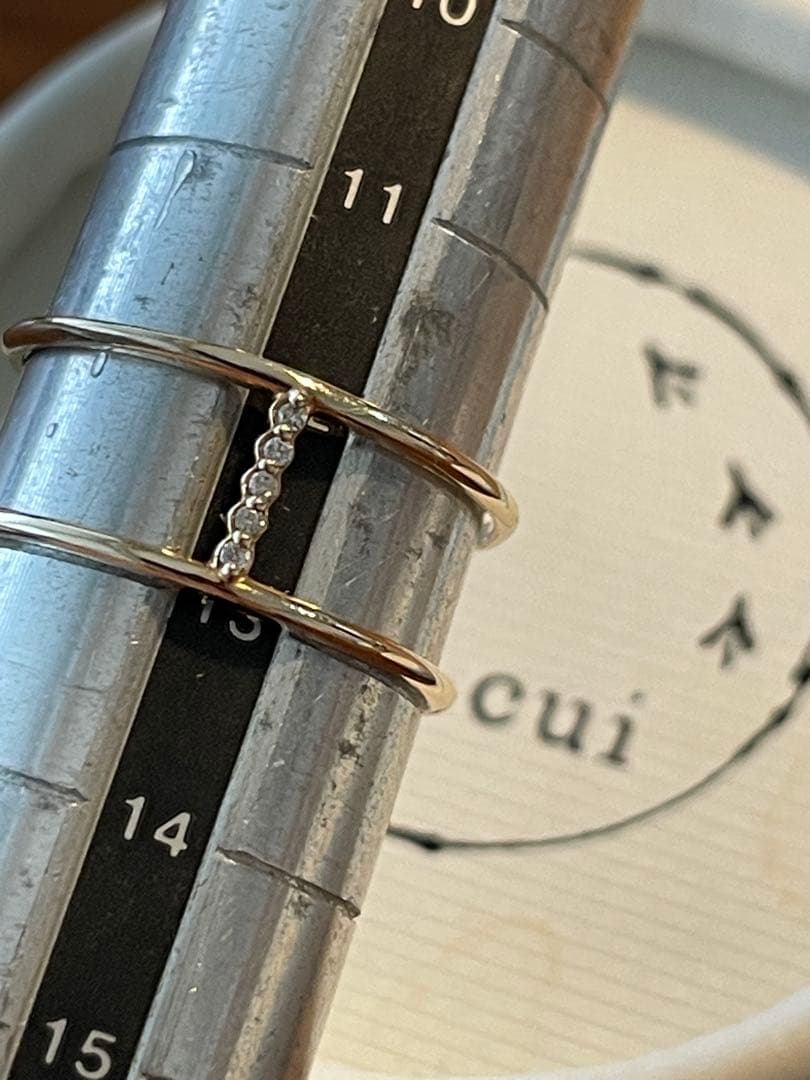 cui-cui k10ダイヤリング　#13 13号　ダイヤモンド　指輪