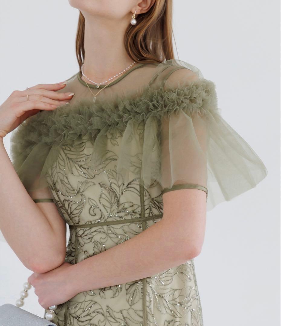 あ*さ様 Leja 3WAY フラワーチュールアシンメトリーIラインワンピースド