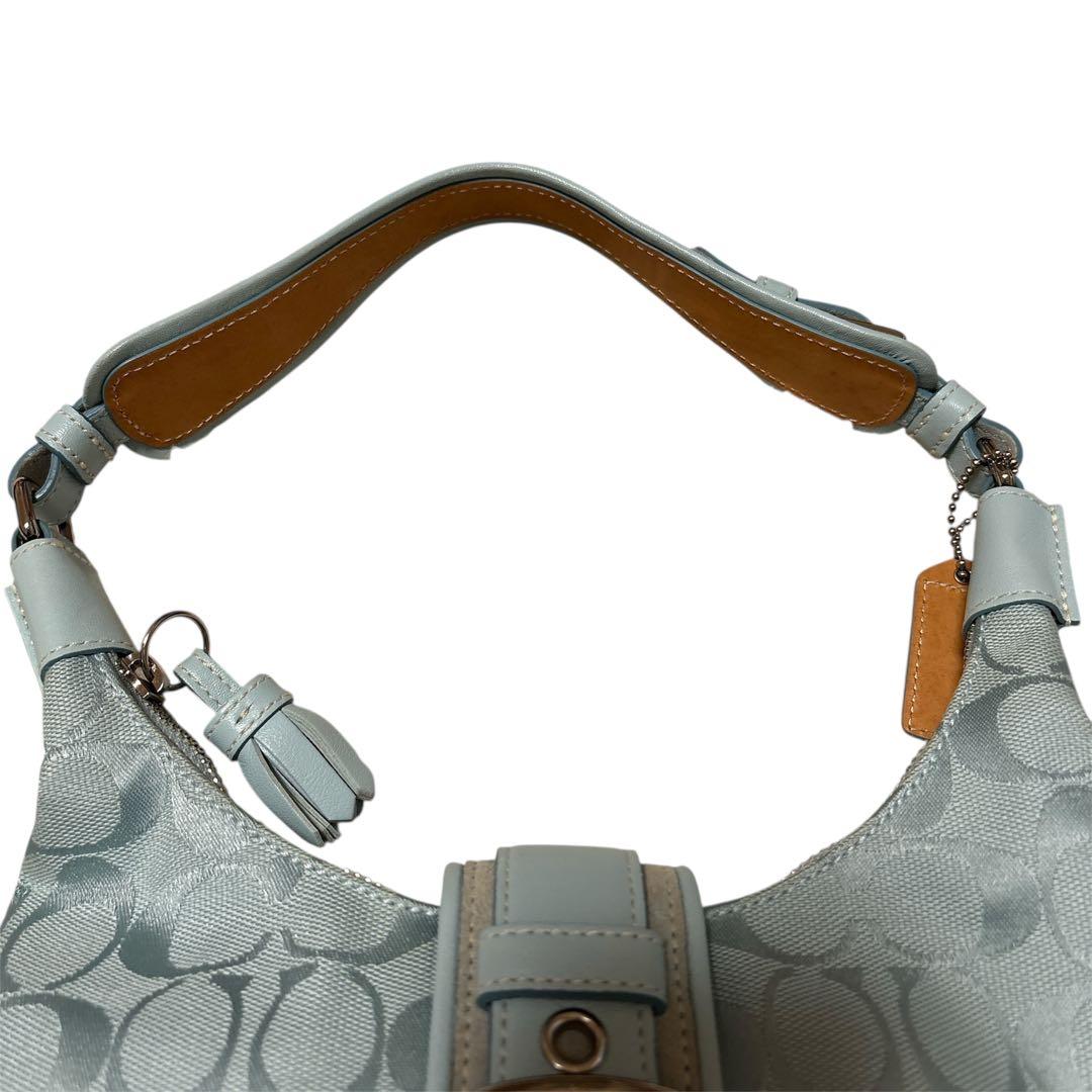 バッグ COACH SOHO signature shoulder bag blue