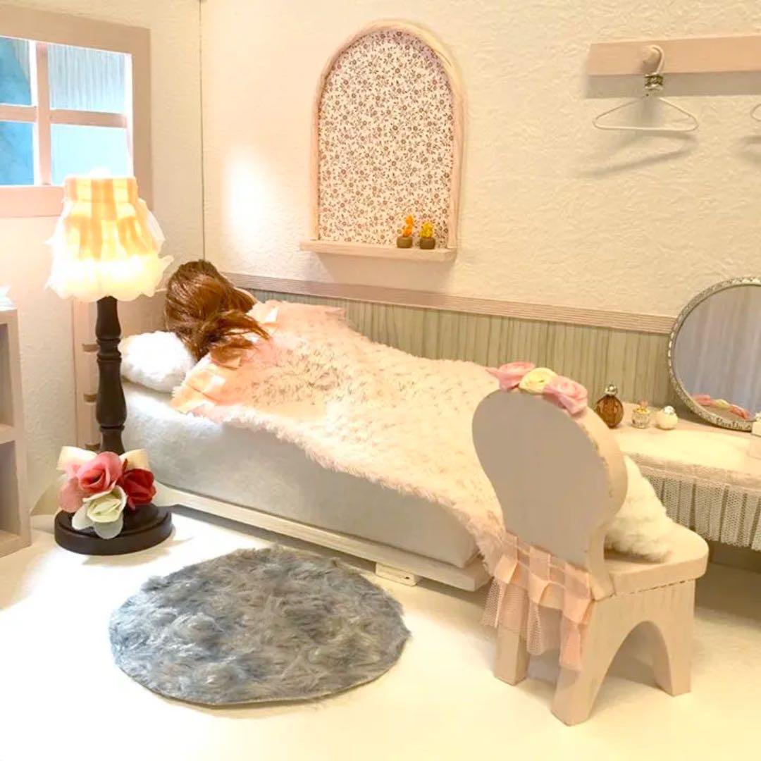 ドールハウス　ピンクと黒のリバーシブル