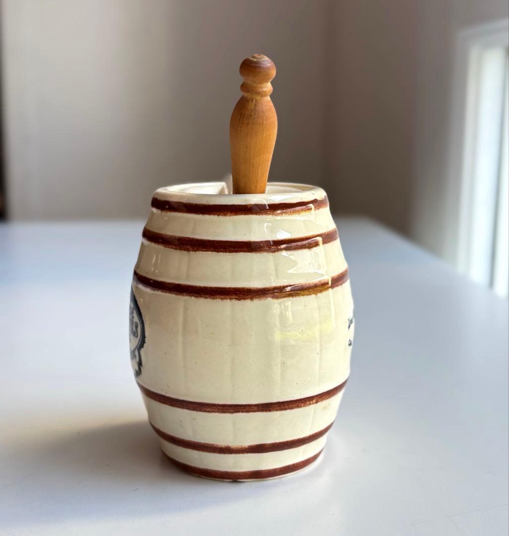 ①フランス アンティーク 希少 マスタードポット デソー・フィス 陶器