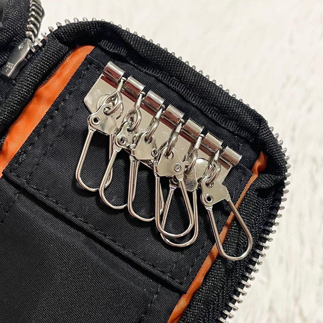 未使用/ヘッドポーター キーケース 6連 タンカー ナイロン ブラック 大人気