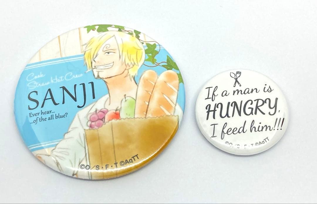 東京ワンピースタワー サンジのカフェ 缶バッジセット りんご 希少 東京ワンピースタワー限定 サンジのカフェ 缶バッジセット（珈琲）