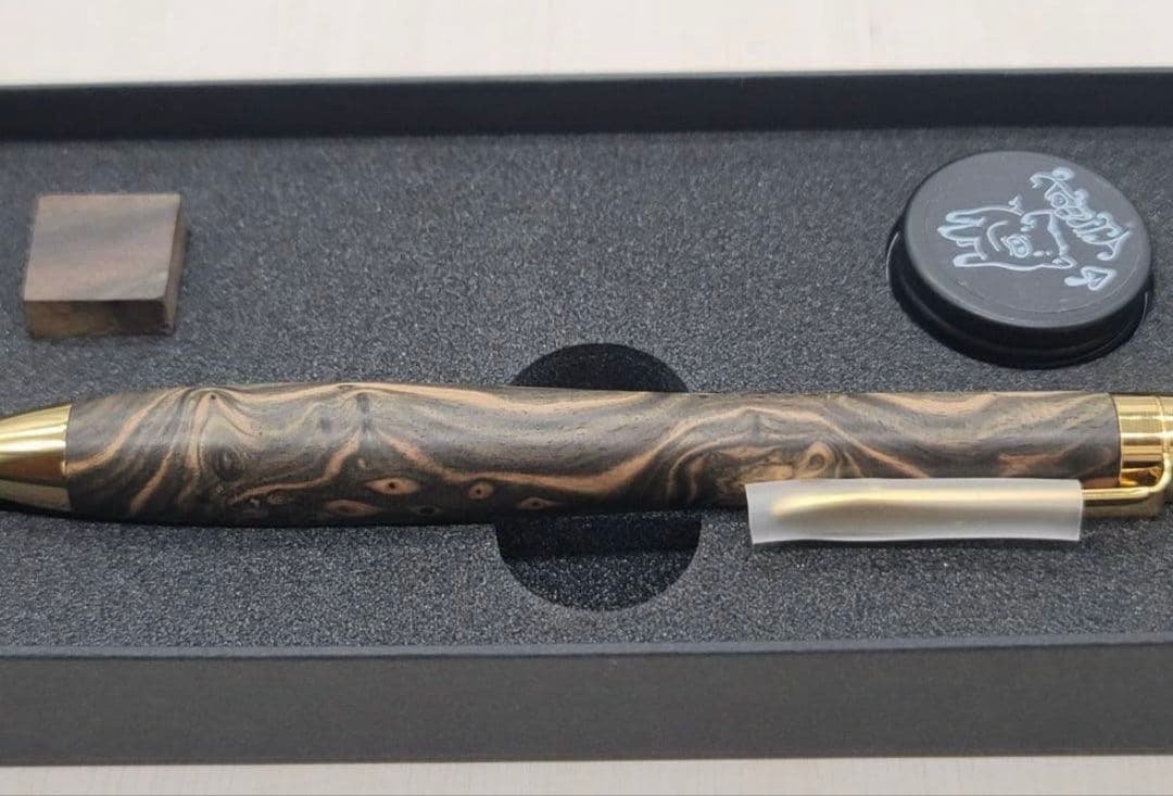 こぶた工房　黒檀瘤　極上杢　シャープペンシル0.5ミリ