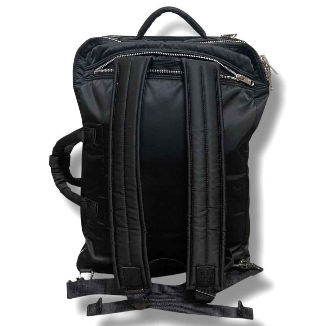 美品　新型　ポーター　ビジネスバッグ　3way　リュック　タンカー　2層　　黒