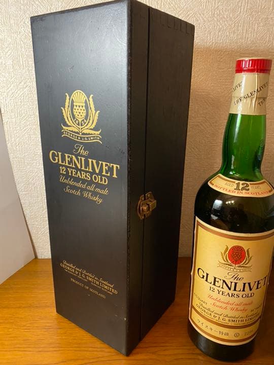 希少木箱入り】グレンリベット12年古酒 【当時のパンフレットも残っ