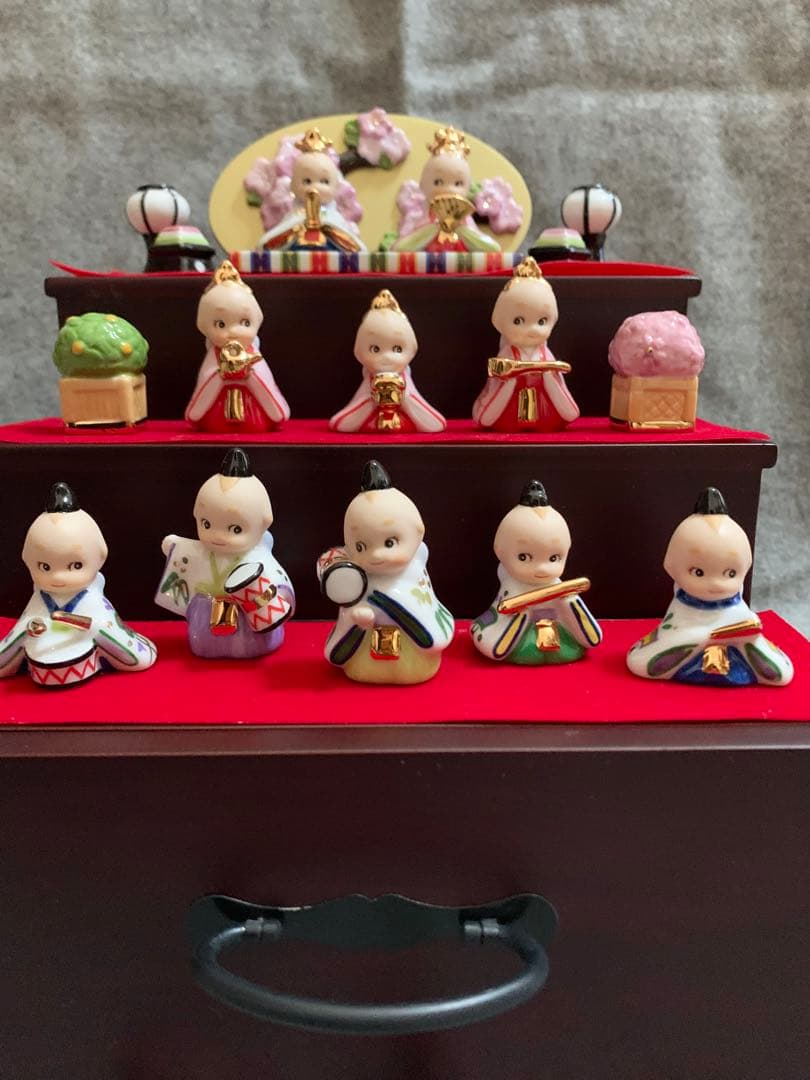 キューピー雛人形　三段飾り　加藤工芸　ローズ・オニール　美品