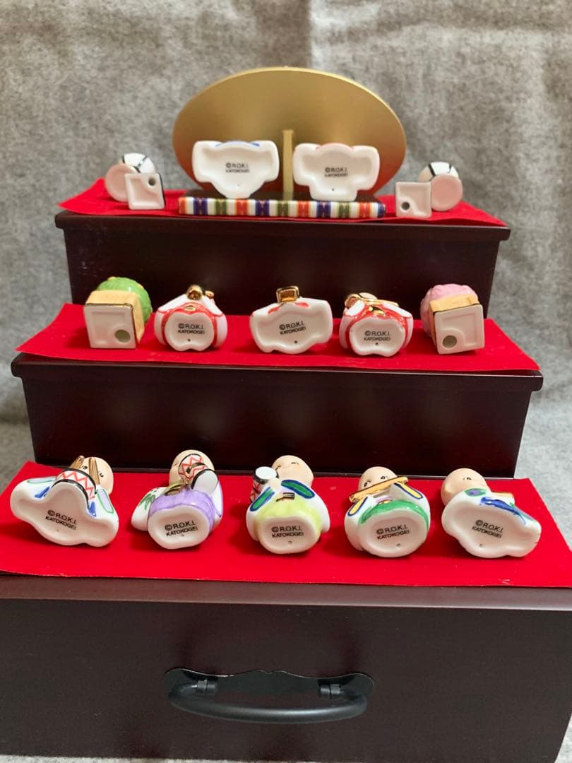 キューピー雛人形　三段飾り　加藤工芸　ローズ・オニール　美品